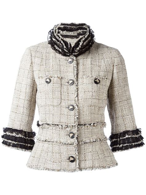 classic chanel tweed jacket.